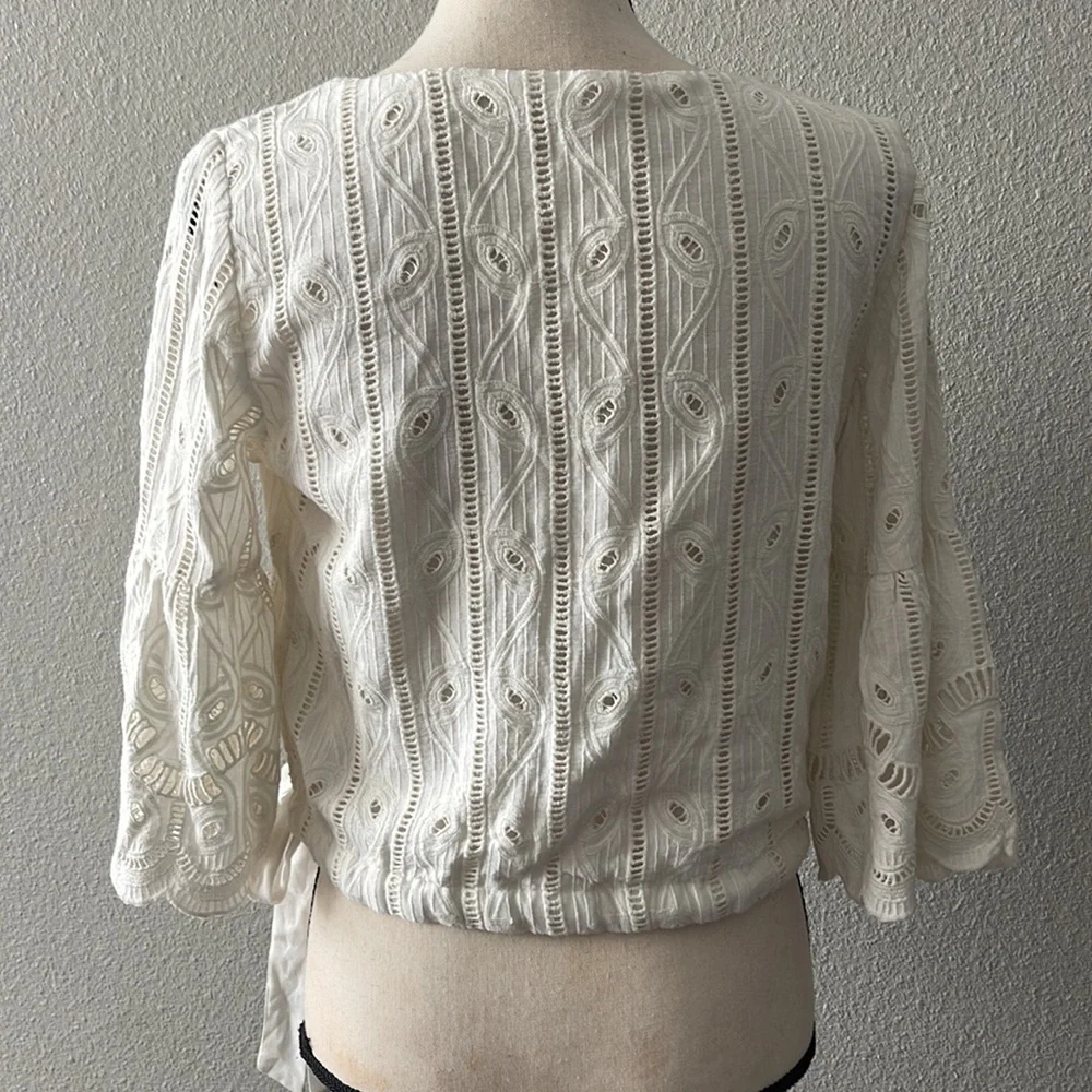 Tularosa Eyelet Wrapped Blouse